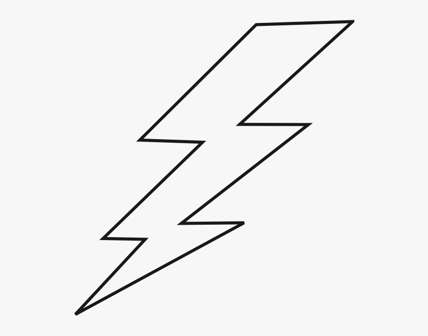 Bolt Outline Panda Free - Lightning Bolt Drawing Easy, HD Png Download, Free Download