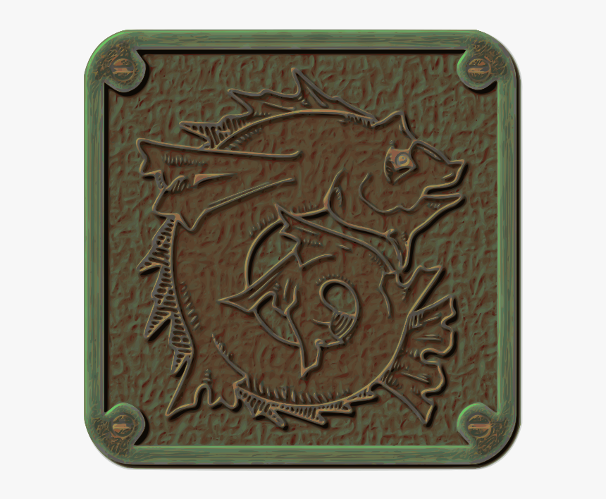 Traced Weathered Bronze Plaque - Carving, HD Png Download, Free Download