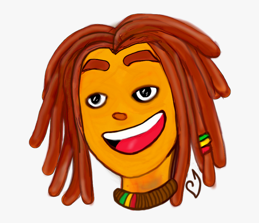 Dreadlocks Clip Art Drawing Cartoon Image - Boy With Dreads Drawing, HD Png Download, Free Download