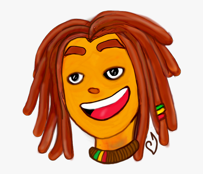 Dreadlocks Clip Art Drawing Cartoon Image - Boy With Dreads Drawing, HD Png...