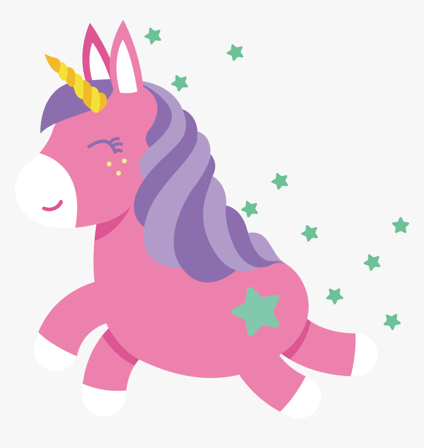Invisible Pink The Running Unicorn Free Transparent - Unicorns Transparent Background, HD Png Download, Free Download