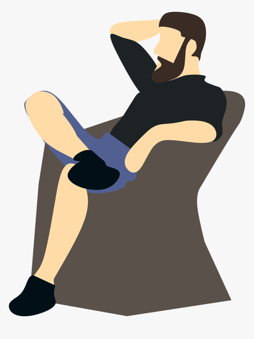 Man, Sitting, Thinking, Take A Rest, Vacation, Holiday - Take A Rest Vector, HD Png Download, Free Download