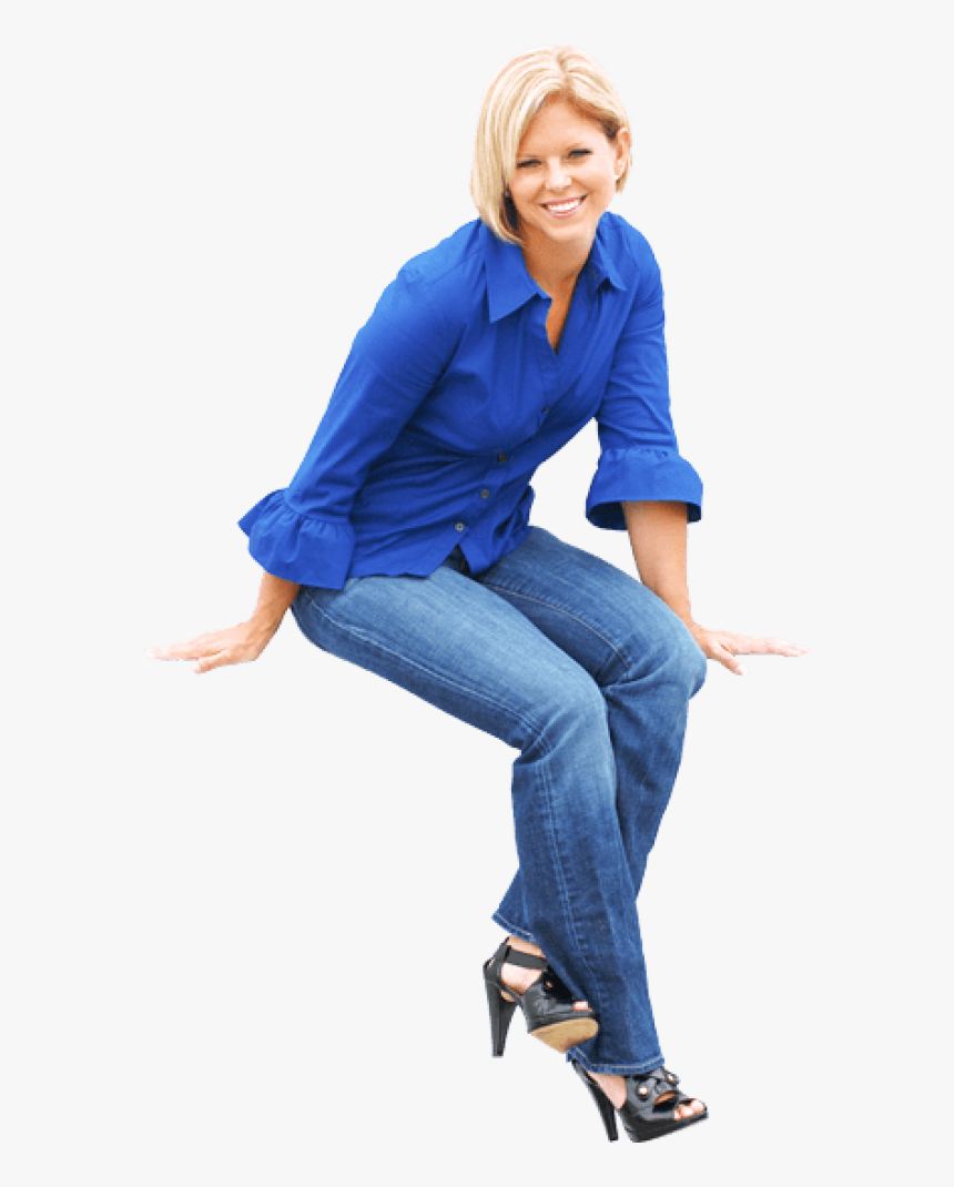 Sitting Man Png Free Download - Woman Sitting Transparent Background, Png Download, Free Download