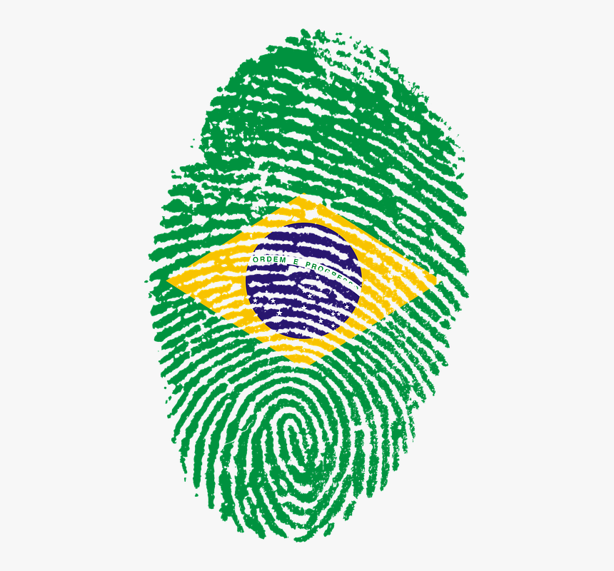 Brazil, Flag, Fingerprint, Country, Pride, Identity - Haiti Flag Fingerprint, HD Png Download, Free Download