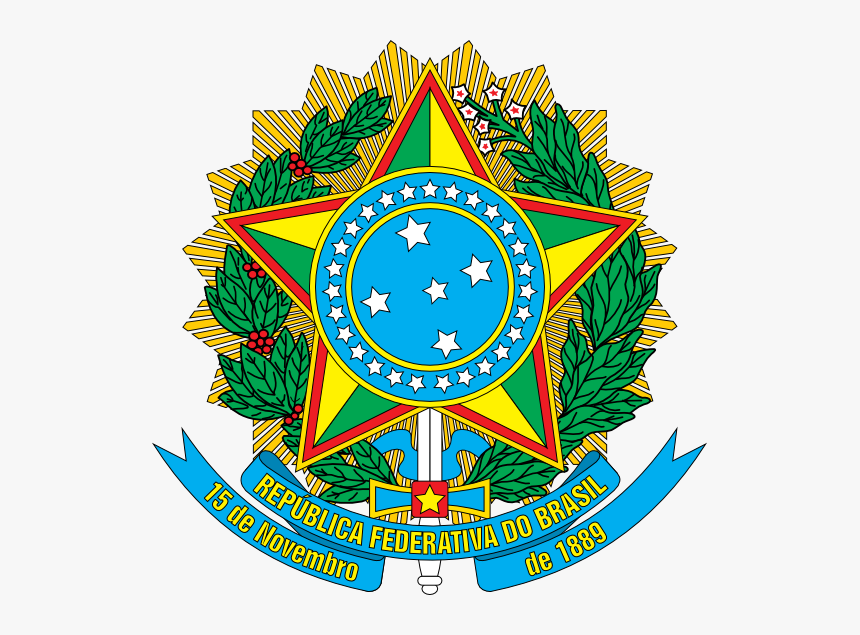 Coat Of Arms Of Brazil Flag Fav 555px - Brasão Da República Png, Transparent Png, Free Download