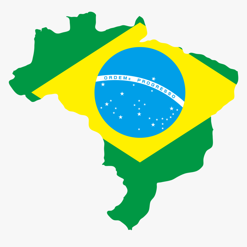 Transparent Brazil Flag Png - Brazil Flag Country Shape, Png Download, Free Download