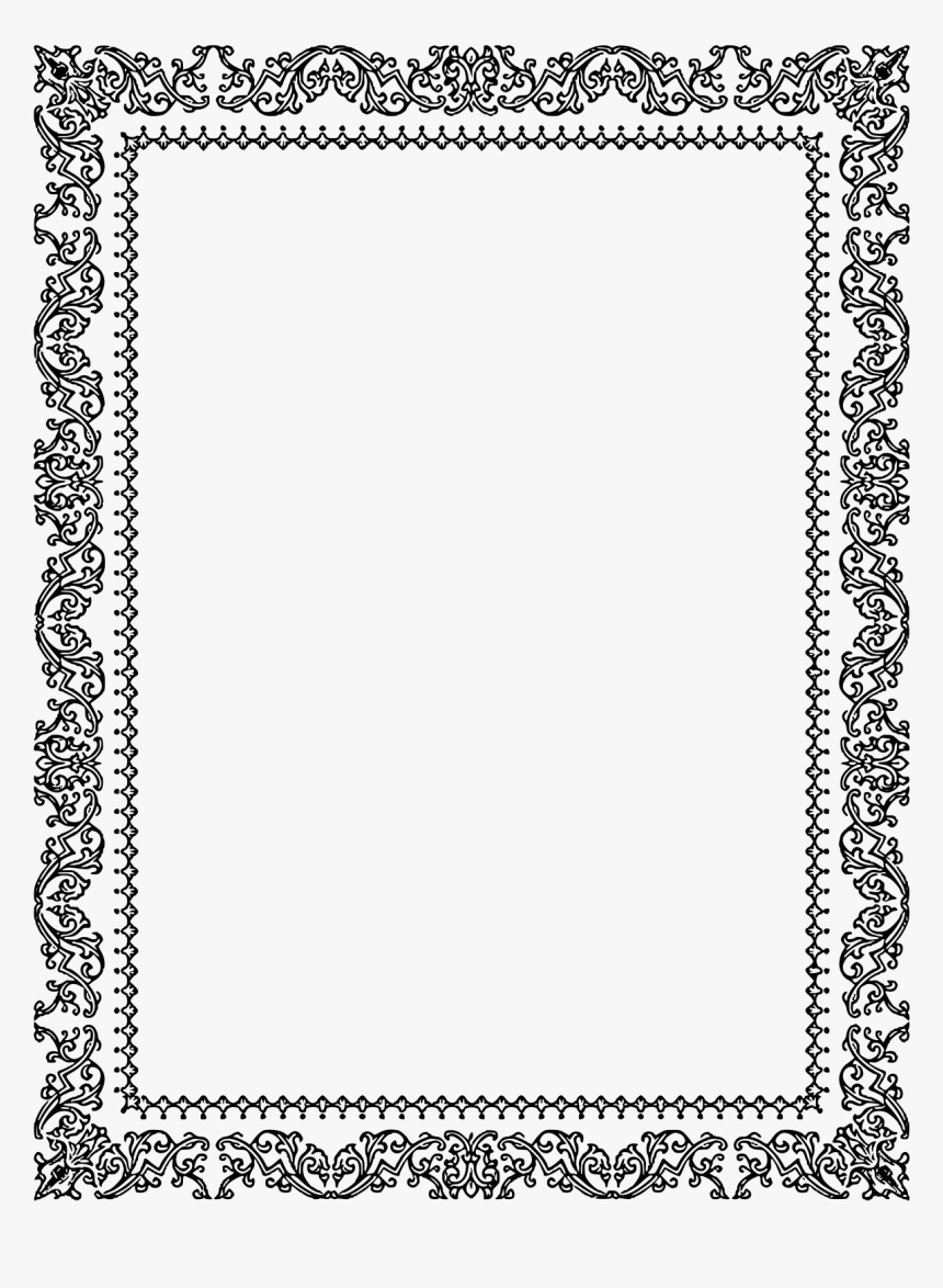 Fancy Border Transparent Background , Png Download - Islamic Borders Black And White, Png Download, Free Download