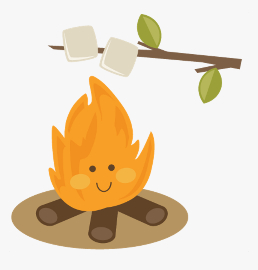 Bandaidgirl Cute Cartoon Bonfire - Cute Camping Clipart, HD Png Download, Free Download
