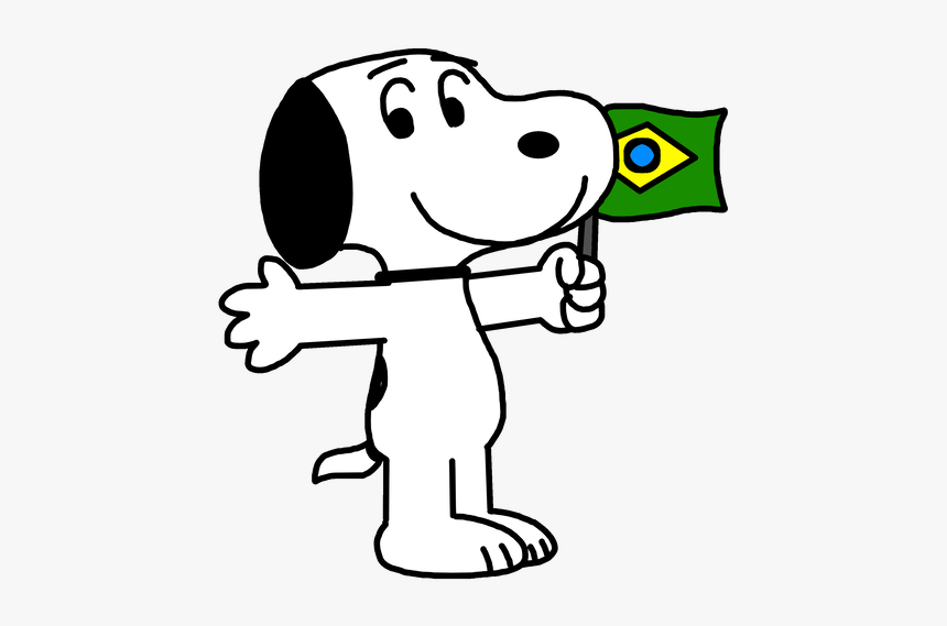 Snoopy With Brazil Flag - Snoopy In Brazil, HD Png Download, Free Download