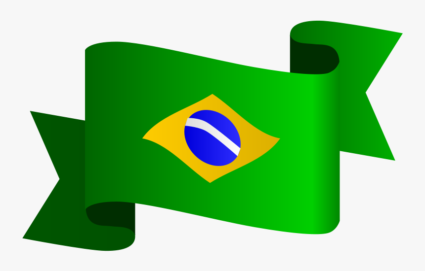 Brazilian - Clipart - Bandeira Do Brasil Faixa Png, Transparent Png, Free Download