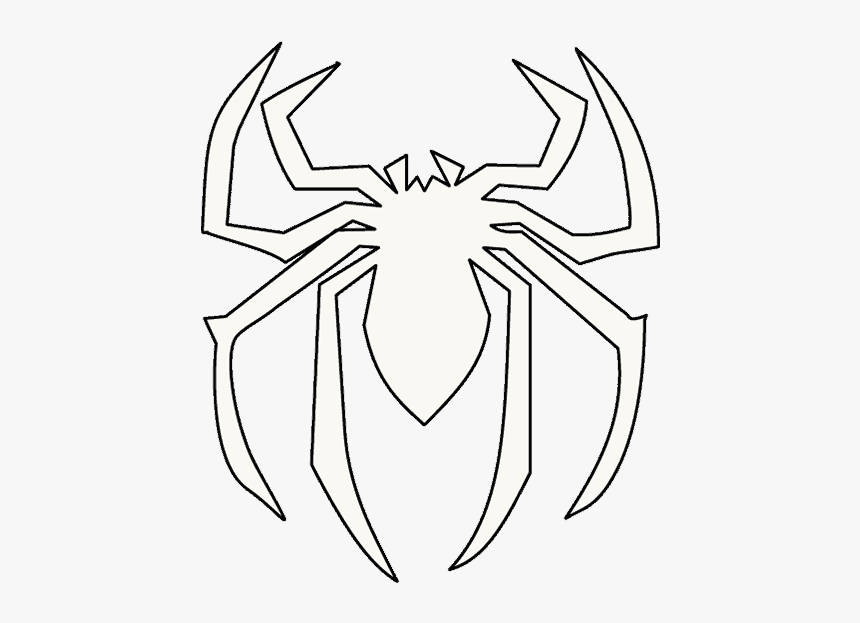 Drawing Web Spiderman - Draw A Spiderman Logo, HD Png Download, Free Download