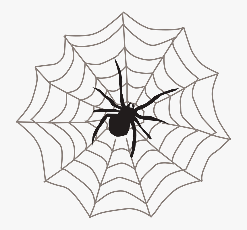 Spider Clipart Spiderman Web - Spider On Web Clipart, HD Png Download, Free Download