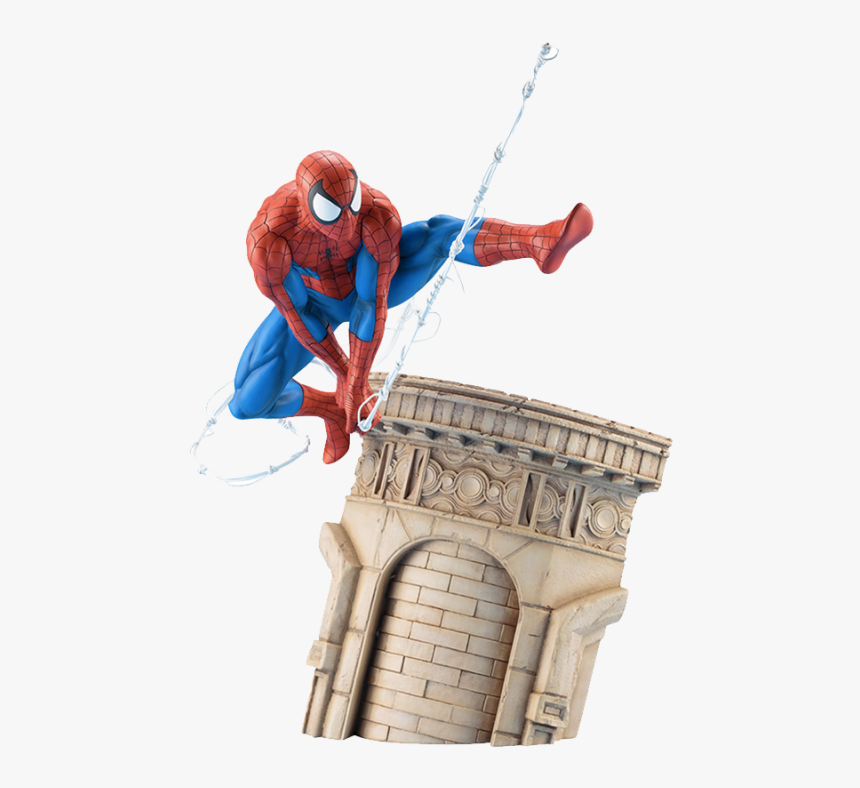Marvel Universe Artfx Statue 1/6 Spider-man Web Slinger - Iconic Spiderman Web Swinging Pose, HD Png Download, Free Download