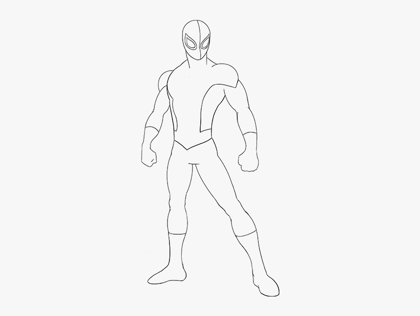 Spider Man Easy At - Figure Drawing, HD Png Download, Free Download