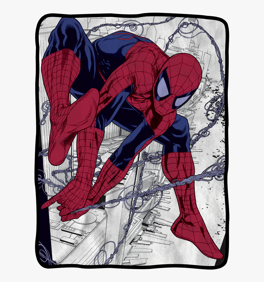 Spider-man Web Fleece Blanket - Eb Games Blanket, HD Png Download, Free Download