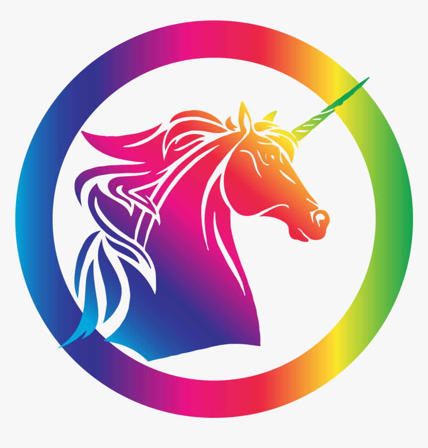 Heraldic Unicorn Head , Transparent Cartoons - Unicorn Spit Paint Canvas, HD Png Download, Free Download