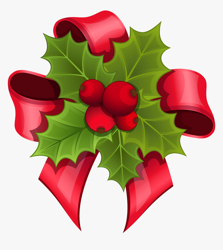 Christmas Holly Mistletoe PNG Clip-Art Image​  Gallery Yopriceville -  High-Quality Free Images and Transparent PNG Clipart