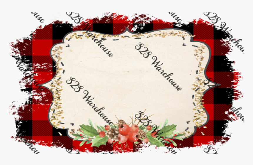Buffalo Plaid Holly Logo Frame, HD Png Download, Free Download