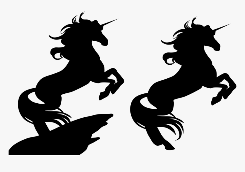 Silhouette Unicorn Computer Icons Clip Art - Unicorn Silhouette With Background, HD Png Download, Free Download