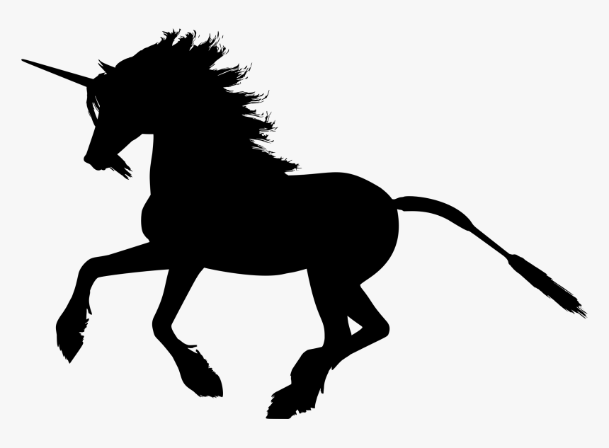 Unicorn Silhouette 8 Variation 2 Clip Arts - Unicornio Corriendo, HD Png Download, Free Download