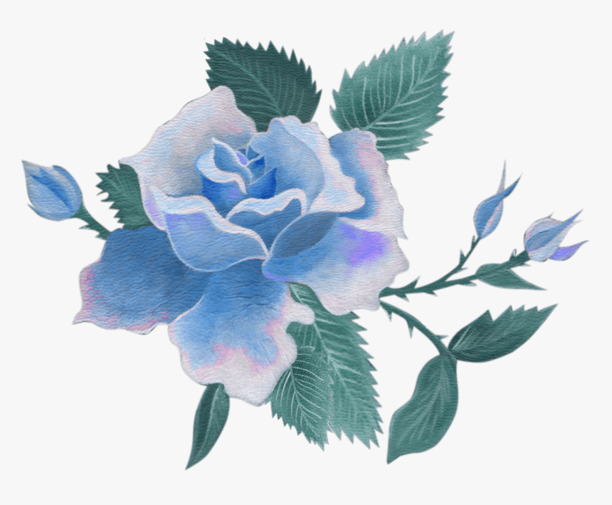 Transparent Blue Flower Png - Watercolor Blue Flower Transparent Background, Png Download, Free Download