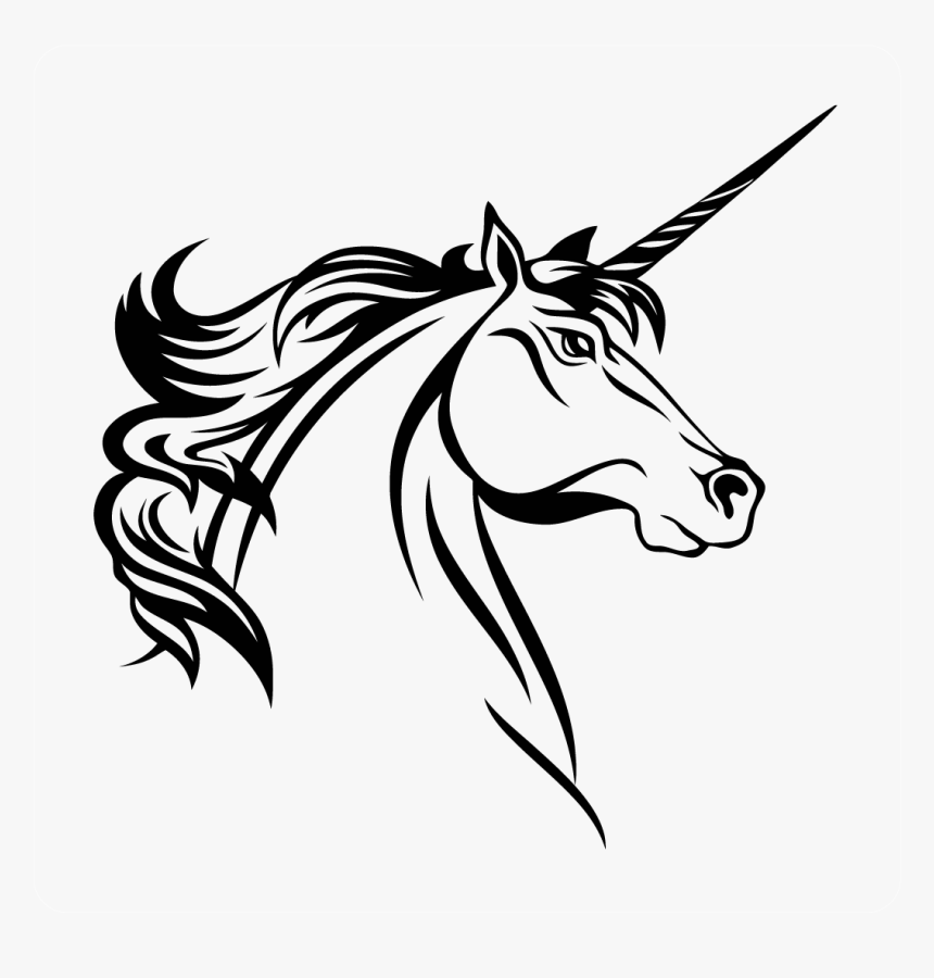 Transparent Unicorn Head Png - Unicorn Head Outline Drawing, Png Download, Free Download