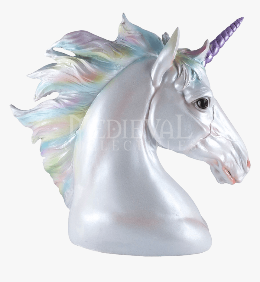 Rainbow Unicorn Head Figurine - Busto De Unicornio, HD Png Download, Free Download