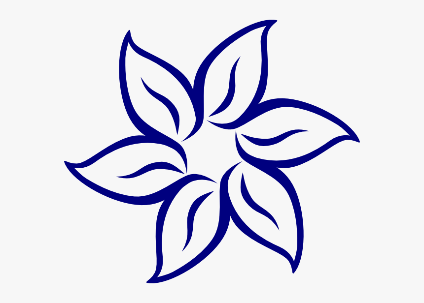 Blue Flower Svg Clip Arts - Star Flower Clipart, HD Png Download, Free Download