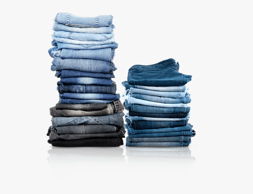 Nty Clothing Exchange Two Stacks Of Folded Jeans, Various - Transparent Folded Clothes Png, Png Download, Free Download