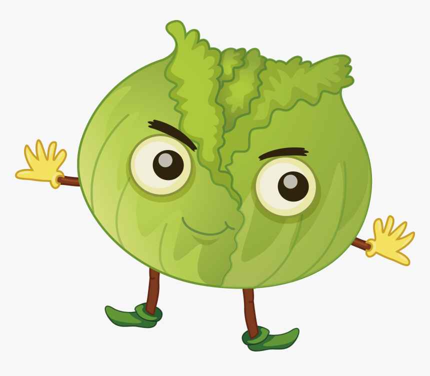 Cabbage Fruit Clip Art - Transparent Cartoon Cabbage Png, Png Download, Free Download