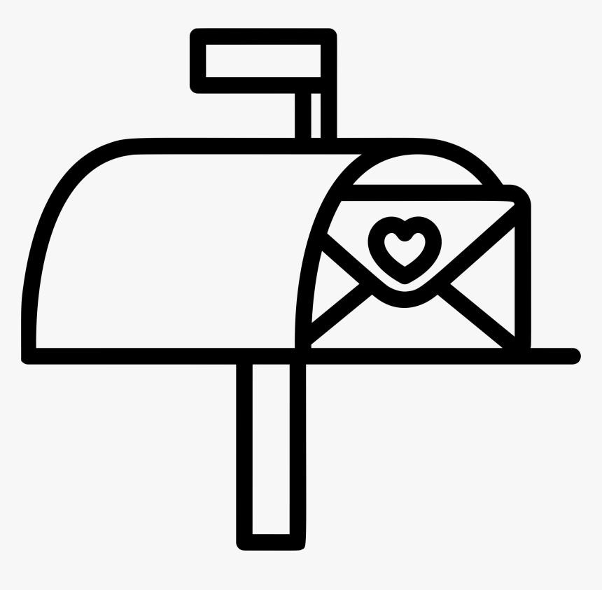 Transparent Email Clipart Black And White - Mailbox Clipart, HD Png Downloa...