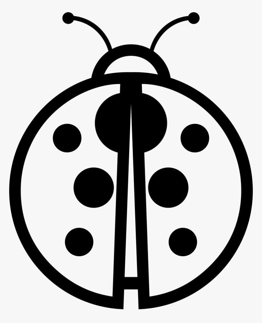 Ladybug - Ladybug Png Black And White, Transparent Png, Free Download