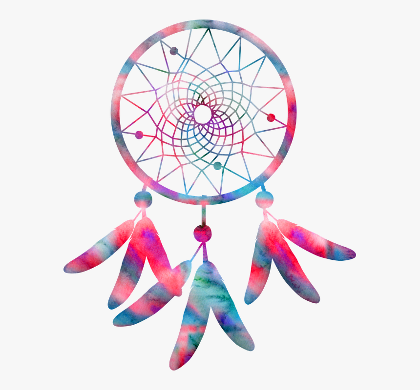 Dreamcatcher, Dream Catcher, Feathers, Indian, Magic - Colorful Dream Catcher Transparent Background, HD Png Download, Free Download
