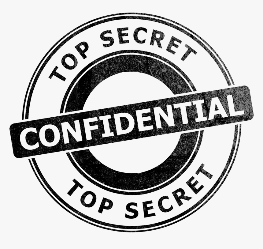 Top Secret Stamp Png Download - Confidential Black And White, Transparent Png, Free Download