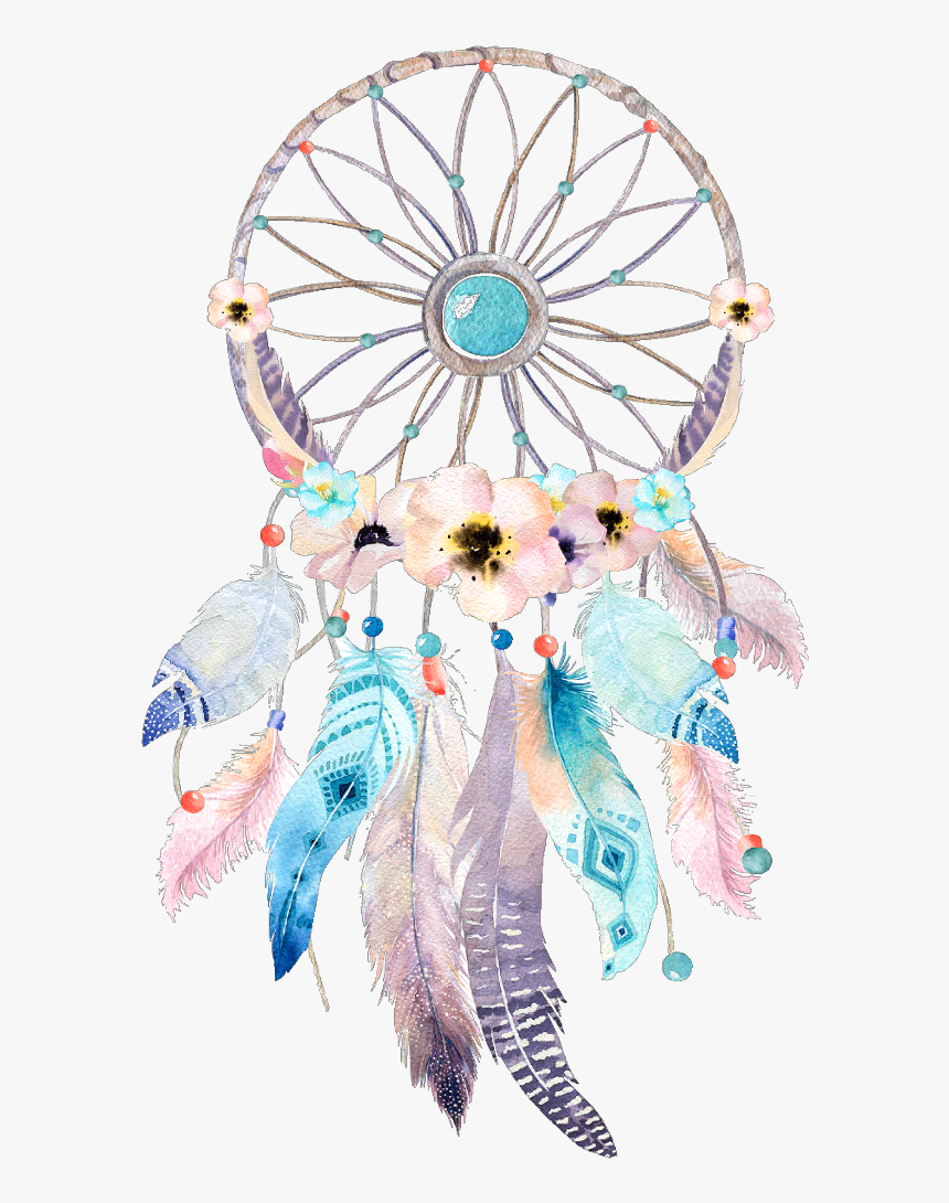 Ftestickers Dreamcatcher Flowers Pink - Bohemian Dream Catcher Png, Transparent Png, Free Download