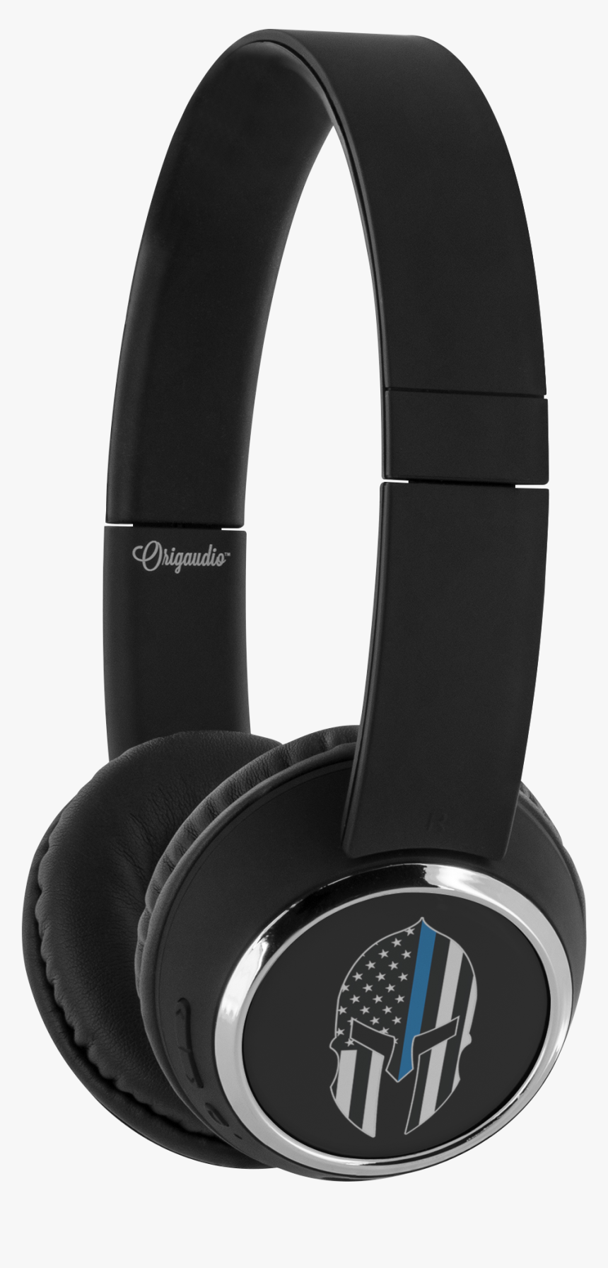 Spartan Helmet Thin Blue Line Headphones"
 Class= - Pug Headphones, HD Png Download, Free Download