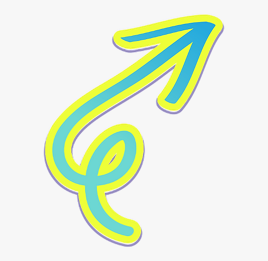 #arrow #line #handpainted #colorful #cute #sticker - Transparent Cute Arrow Colored, HD Png Download, Free Download