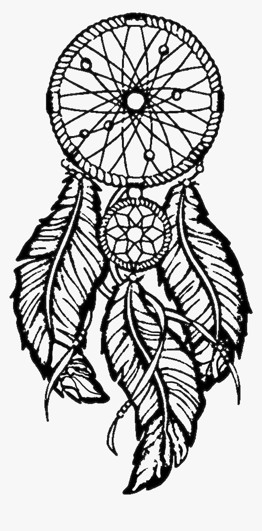 Easy Dream Catcher Coloring Page, HD Png Download, Free Download