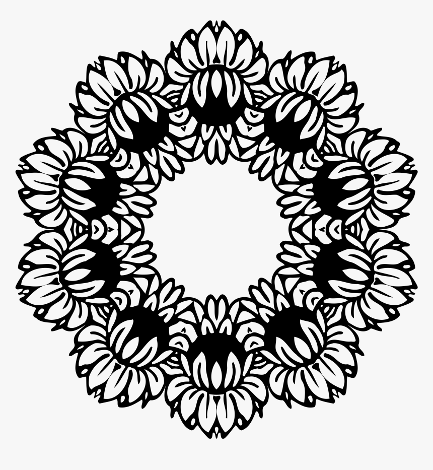 Transparent Doily Clipart Free - Round Floral Cliparts Png, Png Download, Free Download