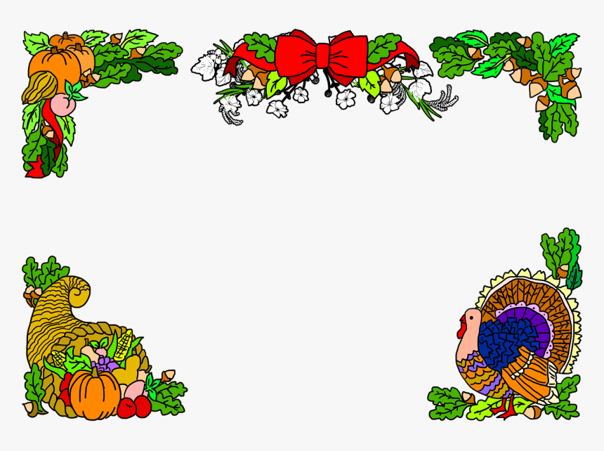 Thanksgiving Background, Thanksgiving Border, Turkey - พื้น หลัง วัน ขอบคุณ พระเจ้า, HD Png Download, Free Download