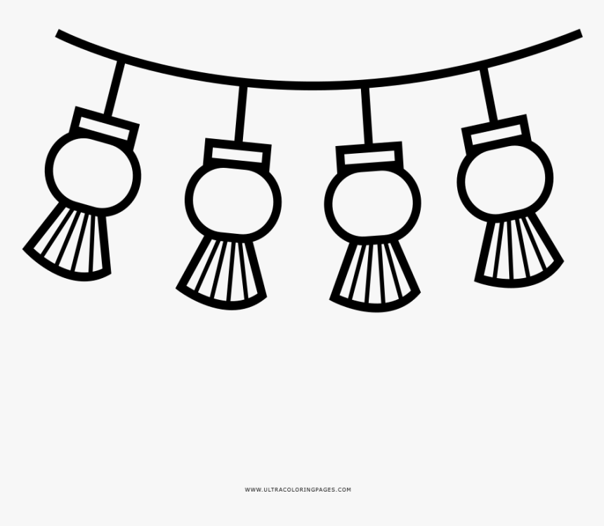 Chinese String Lights Coloring Page, HD Png Download, Free Download