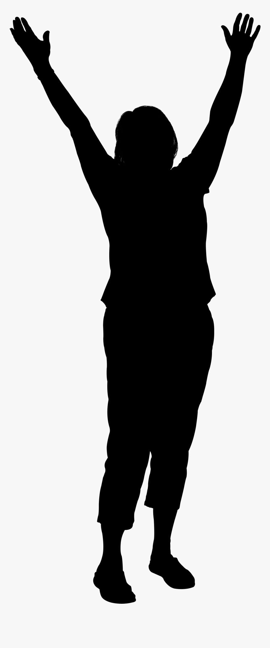 Clip Art Image Wrestling Professional Wrestler Silhouette - Silhouette, HD Png Download, Free Download