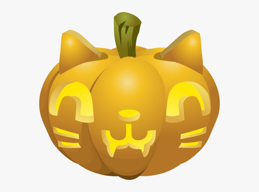 Carved Pumpkins Lit Clipart - Pumpkin, HD Png Download, Free Download