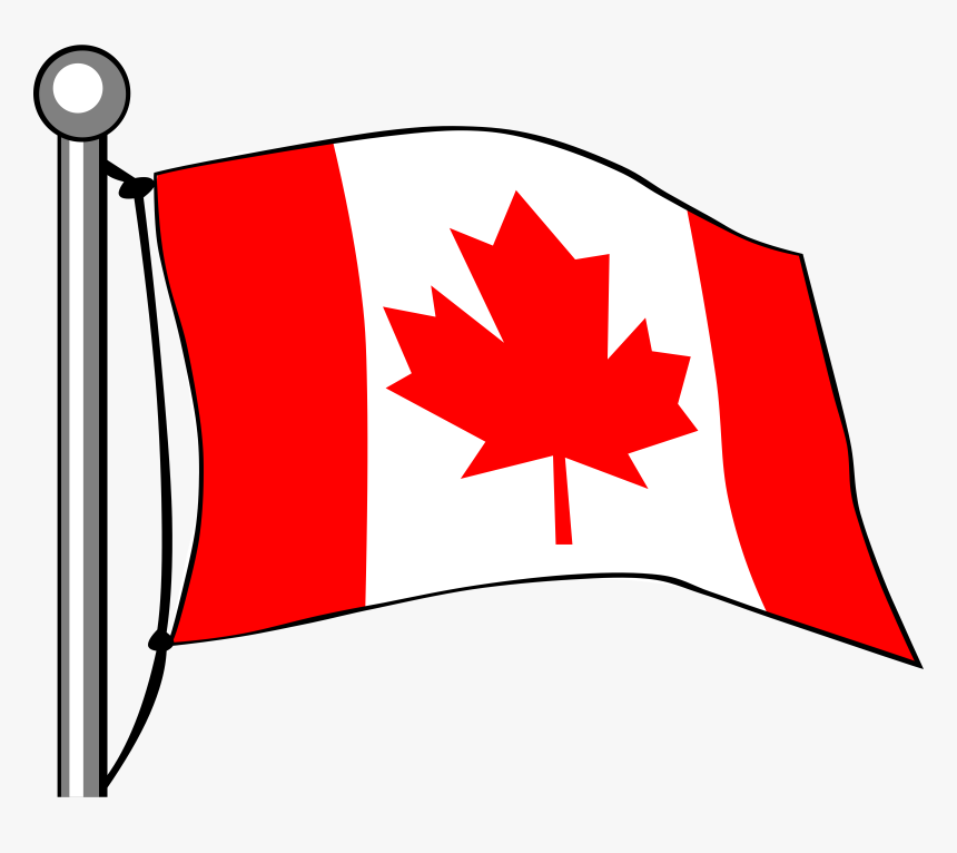 Canada, Flag, Maple, Leaf, Flying, Canadian, Pole - Canada Flag Clipart, HD Png Download, Free Download