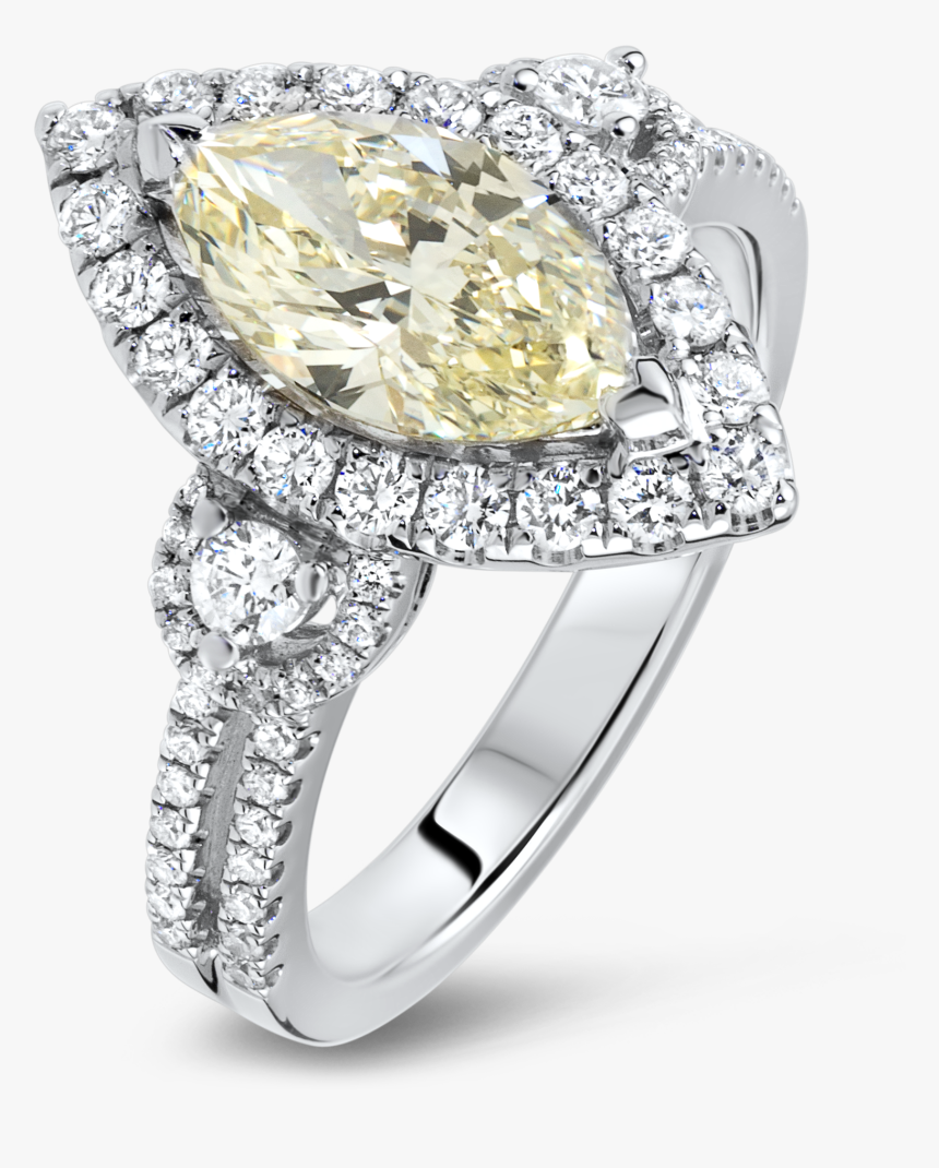 18k Wg Marquis Diamond Engagement Ring - Pre-engagement Ring, HD Png Download, Free Download