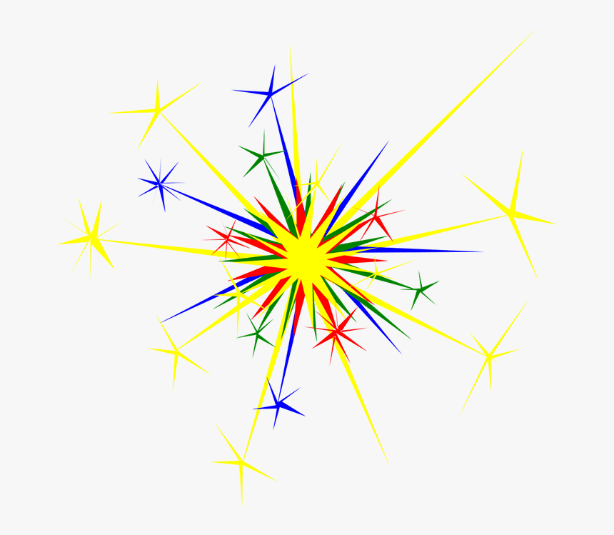 Clip Art Fireworks Free - Sparkling Clipart, HD Png Download, Free Download