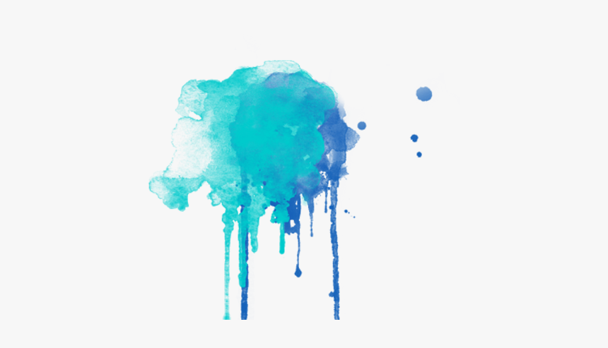 Watercolour Paint Dripping Blue, HD Png Download, Free Download