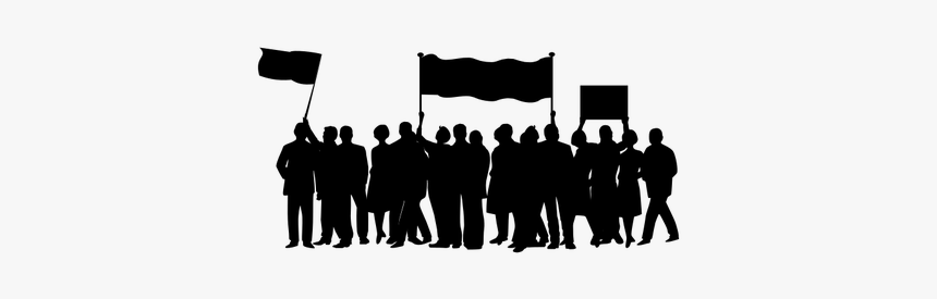 Vector Clip Art Of Small Protest March - Protest People Png, Transparent Png, Free Download