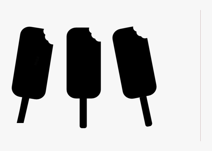 Popsicle Png Black And White - Popsicle Silhouette, Transparent Png, Free Download