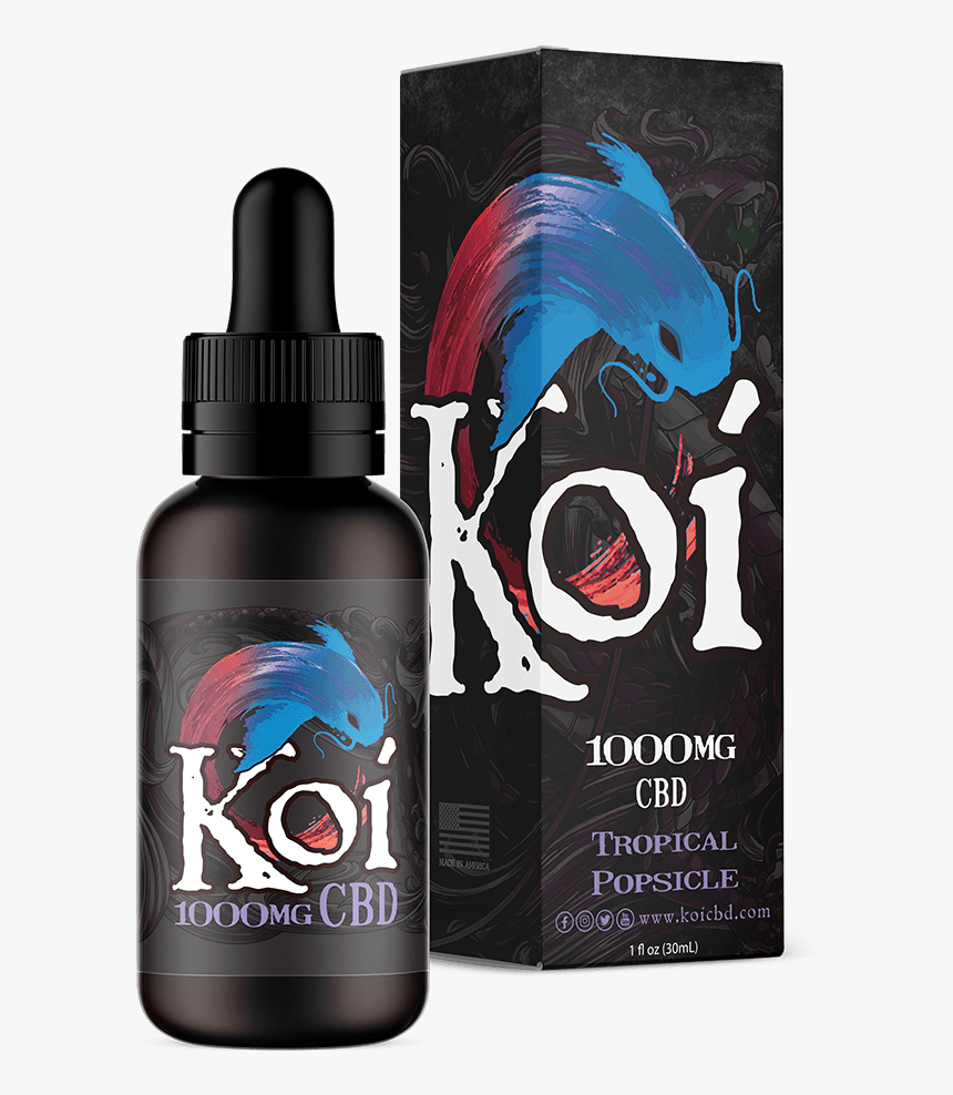 Koi Tropical Popsicle 1000mg Cbd Oil Tincture Combo - Koi Cbd Pink Lemonade, HD Png Download, Free Download